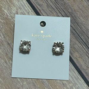 Kate Spade gumdrop earrings clear crystal NWT